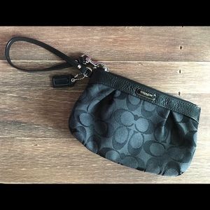 Black coach wristlet